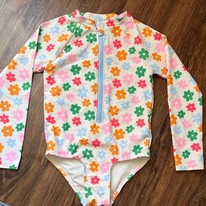 Old Navy Multicolor Floral Kids Swim Rashguard
